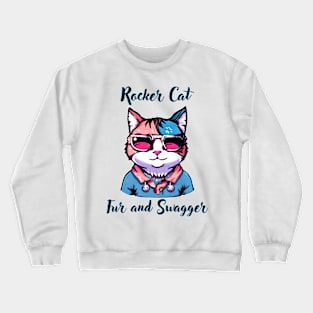 Rocker Cat Crewneck Sweatshirt